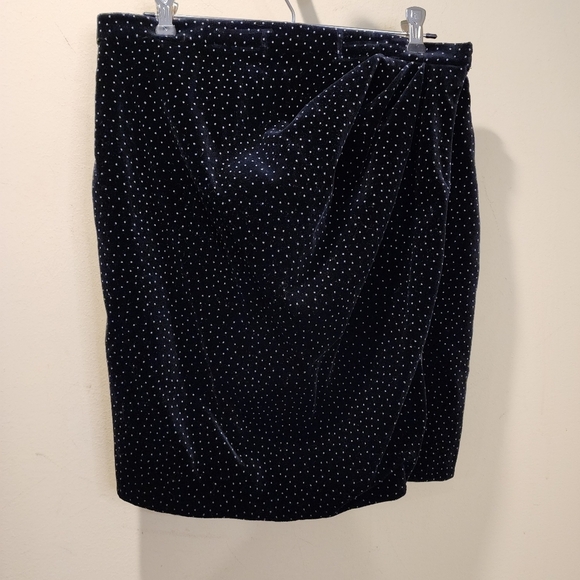 THEORY Dot  Velvet Pleated Wrap Skirt Size 8 NWT - Picture 13 of 15